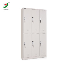 6 door locker for student room, employee storage steel locker